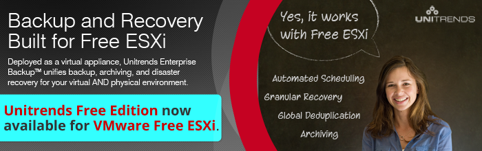 backup and recovery built for Free ESXi